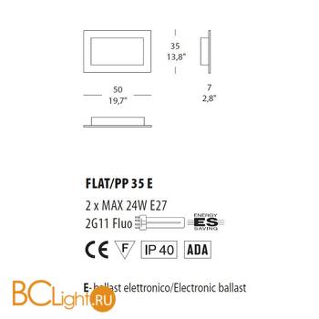 Настенно-потолочный светильник Morosini Flat PP35 E 0290PP06BSFE - Схема