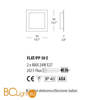 Настенно-потолочный светильник Morosini Flat PP50 E 0280PP06BSFE - Схема