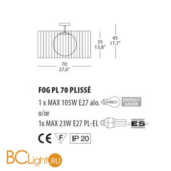 Потолочный светильник Morosini Evi Style Fog Plisse PL70 0211PL08BIIN - Схема