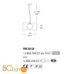 Подвесной светильник Morosini Fog SO 50 0200SO08NOIN - Схема