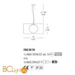 Подвесной светильник Morosini Fog SO 70 0201SO08BIIN - Схема
