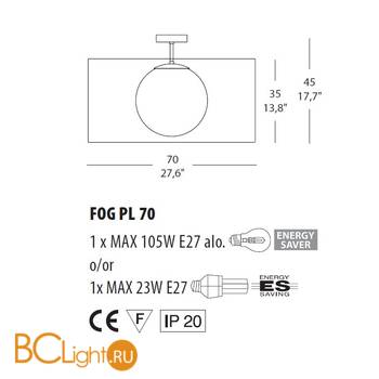 Потолочный светильник Morosini Fog PL 70 0201PL08BIIN - Схема