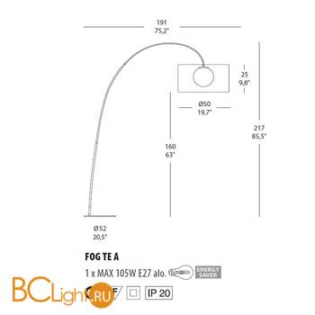 Торшер Morosini Fog TE A 0201TE08MKIN - Схема