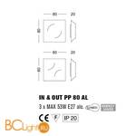 Настенно-потолочный светильник Morosini In&Out PL80 AL 0601PP06AVAL - Схема