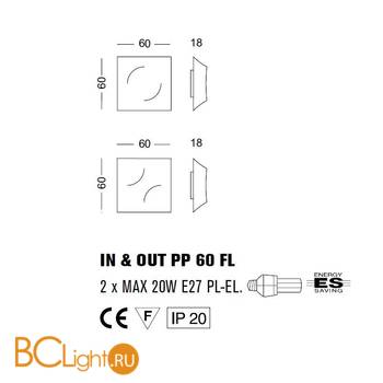 Настенно-потолочный светильник Morosini In&Out PL60 AL 0600PP06AVAL - Схема