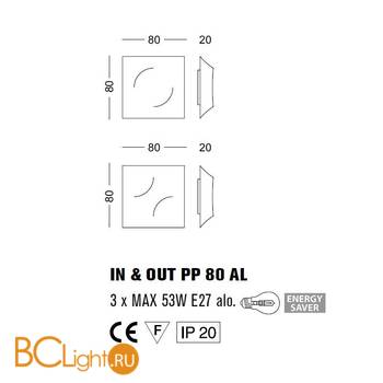 Настенно-потолочный светильник Morosini In&Out PL80 AL 0601PP06BIAL - Схема