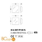 Настенно-потолочный светильник Morosini In&Out PL80 FL 0601PP06BIFL - Схема