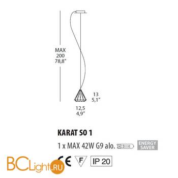 Подвесной светильник Morosini Karat SO1 0902SO04CTAL - Схема