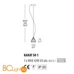 Подвесной светильник Morosini Karat SO1 0902SO04CTAL - Схема