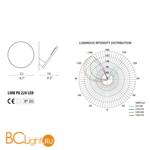 Настенный светильник Morosini Link PA220 LED 0511PA06BLLD - Схема