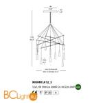 Подвесной светильник Morosini Mikado MIKADO LA12-S w/o glass 0572LA07SVL3 - Схема