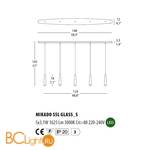 Подвесной светильник Morosini Mikado MIKADO S5L glass-S 0574SL07SAL3 - Схема