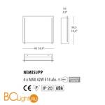 Настенно-потолочный светильник Morosini Nemesi PP 0020PP02BSIN - Схема