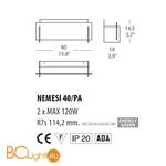 Настенный светильник Morosini Nemesi PA40 0021PA02BSAL - Схема