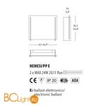 Настенно-потолочный светильник Morosini Nemesi PP E 0020PP02BSFE - Схема