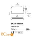 Подвесной светильник Morosini Evi Style Oasi SO100E Dim. 0800SO06SKFD - Схема