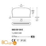 Подвесной светильник Morosini Evi Style Oasi SO130E 0801SO06BLFL - Схема