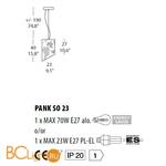 Подвесной светильник Morosini Pank Camouflage SO23 C5 0521SO06C5FL - Схема