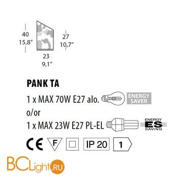 Настольная лампа Morosini Pank Camouflage TA C1 0520TA06C1FL - Схема
