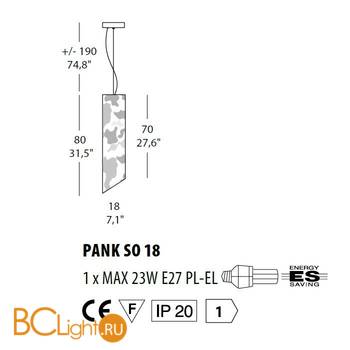 Подвесной светильник Morosini Pank Camouflage SO18 C6 0520SO06C6FL - Схема