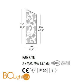 Напольный светильник Morosini Pank Camouflage TE C1 0520TE06C1FL - Схема
