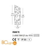 Напольный светильник Morosini Pank Camouflage TE C1 0520TE06C1FL - Схема