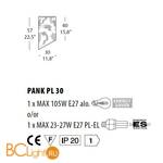 Потолочный светильник Morosini Pank Camouflage PL30 C3 0521PL06C3FL - Схема