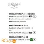 Потолочный светильник Morosini Pank Camouflage PL60 LED C6 0524PL06C6LD - Схема