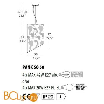Подвесной светильник Morosini Pank Camouflage SO50 C5 0523SO06C5FL - Схема