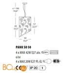 Подвесной светильник Morosini Pank Camouflage SO50 C5 0523SO06C5FL - Схема