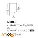 Потолочный светильник Morosini Pank PL50 0523PL06N2FL - Схема