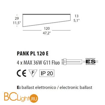 Потолочный светильник Morosini Pank PL120 E 0526PL06BIFE - Схема