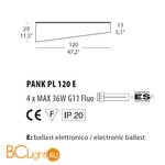 Потолочный светильник Morosini Pank PL120 E 0526PL06BIFE - Схема