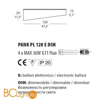 Потолочный светильник Morosini Pank PL120 E DIM 0526PL06BIFD - Схема