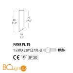 Потолочный светильник Morosini Pank PL18 0520PL06N5FL - Схема