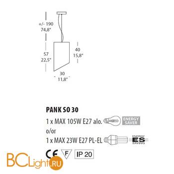 Подвесной светильник Morosini Pank SO30 0522SO06AVFL - Схема