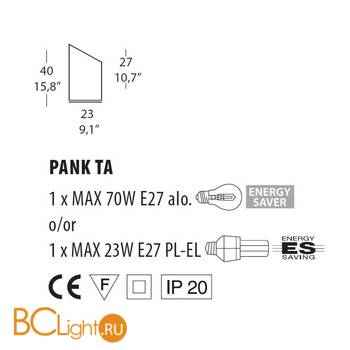 Настольный светильник Morosini Pank TA 0520TA06N5FL - Схема