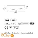 Потолочный светильник Morosini Pank PL120 E 0526PL06GRFE - Схема