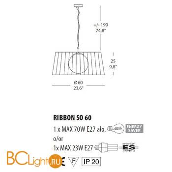 Подвесной светильник Morosini Ribbon SO 60 0480SO08MKIN - Схема