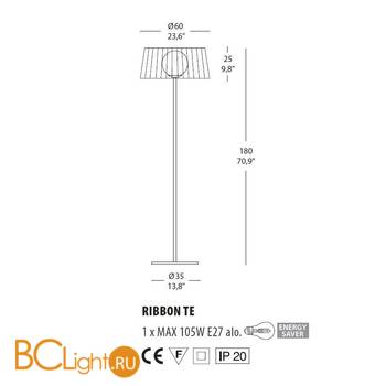 Торшер Morosini Ribbon TE 0480TE08MKIN - Схема