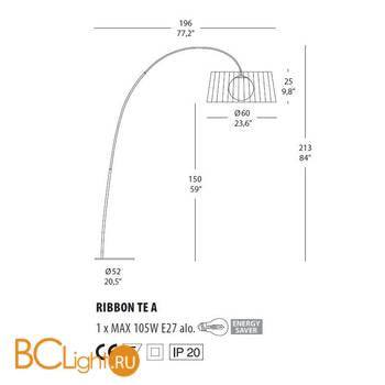 Торшер Morosini Ribbon TE A 0481TE06NOIN - Схема