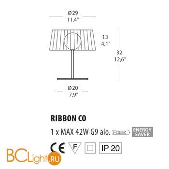 Настольная лампа Morosini Ribbon CO 0480CO08NOAL - Схема