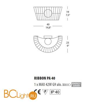 Настенный светильник Morosini Ribbon PA40 0480PA08BIAL - Схема