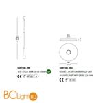 Подвесной светильник Morosini Santral SANTRAL 200 w/o glass 24 luci 0560CA07SVL3x24+0562RO07SAL3 - Схема