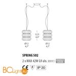 Подвесной светильник Morosini Spring SO2 0452SO07CTAL - Схема