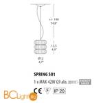 Подвесной светильник Morosini Spring SO1 0451SO07CTAL - Схема