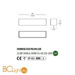 Настенный светильник Morosini Sunrise ECO PA390 LED 0593PA07SAL3 - Схема
