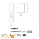 Настенный светильник Morosini Sunrise PA 0080PA07SVAL - Схема