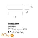 Настенный светильник Morosini Sunrise 380PA 0142PA01SAAL - Схема