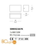 Настенный светильник Morosini Sunrise 260PA 0141PA06SAAL - Схема